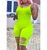 LW Leisure Hollow-out Green One-piece Romper