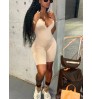 LW SXY V Neck Basic Skinny Romper