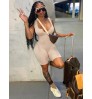 LW SXY V Neck Basic Skinny Romper