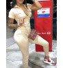 LW BASICS Zipper Design Skinny Jumpsuit