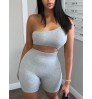 LW BASICS One Shoulder Cut Out Romper