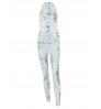 LW Plaid Print Backless Skinny Jumpsuit