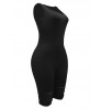 LW Leisure Hollow-out Black One-piece Romper