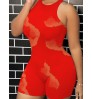 LW Tie Dye Rib Knit Cami Romper