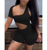 LW BASICS Asymmetrical Cut Out Skinny Romper