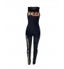 LW Queen Letter Print Striped Jumpsuit