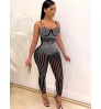 LW Rhinestone Pearl Embellished Bra Detail Jumpsuit