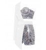 LW SXY Sequined Patchwork Asymmetrical Romper