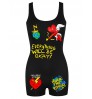 LW Cartoon Letter Print Cami Romper
