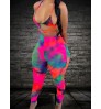 LW SXY Backless Tie Back Patchwork Jumpsuit