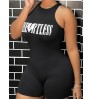 LW Broken Heart Letter Print Romper