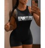 LW Broken Heart Letter Print Romper