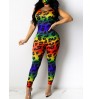 LW U Neck Leopard Print Jumpsuit