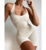 LW BASICS Rib-Knit Skinny Halter Romper