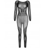LW SXY Mesh Skinny Lace Stretchy Jumpsuit