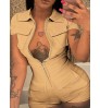 LW Plus Size Zipper Pocket Design Romper