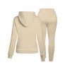 LW Plus Size Letter Print Kangaroo Pocket Tracksuit Set