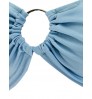 LW Ring Decor Thigh Slit Ruched Dress