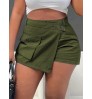 LW BASICS Button Pocket Design Wrap Skirt
