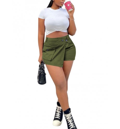 LW BASICS Button Pocket Design Wrap Skirt