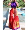 LW Plus Size Animal Print Backless Loose Pants Set