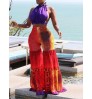 LW Plus Size Animal Print Backless Loose Pants Set