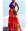 LW Plus Size Animal Print Backless Loose Pants Set