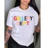 LW Plus Size Letter Print Patchwork T-shirt