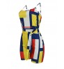 LW Bandage Design Geometric Regular Cotton Blends Romper