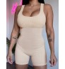 LW Rib Knit Cami Skinny Romper