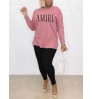 LW Plus Size Letter Print Pants Set