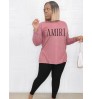 LW Plus Size Letter Print Pants Set
