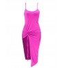 LW SXY Plus Size Drawstring Thigh Slit Cami Dress