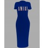 LW Plus Size Letter Print Bodycon Dress