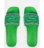LW Rhinestone Decor Platform Slides
