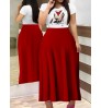 LW Plus Size Shoe Print A Line Dress
