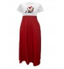 LW Plus Size Shoe Print A Line Dress