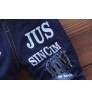 Spring Boy's Clothing Sets Denim Long Sleeve White Top with Star+Denim Coat+Jeans Letter 3 Pcs Pants Set Boys Fall Clothing