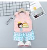 Amazon baby boys' clothing sets clothes boys and girls cotton summer vest shorts suit kids clothing baby clothes