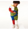 2022 Kids Outfit Set Color Block Private Label Baby Boys Sets Clothes Kids Fall Clothing