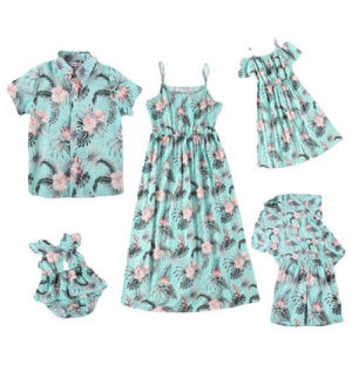 Family Matching Clothes Set Mommy and Me Dresses Father and Son Outfits clothing