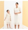 Mother And Daughter Matching Professional custom mother and daughter matching outfits lace family matching clothes