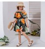 B204065 Vacation travel family outfit family matching shirt suit dress father and son Mum daughter matching outfits