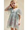 2022 Wholesale Summer Cute Girls Embroidered Floral One Piece Mother and Daughter Family Matching Mommy and Me Kids Outfits