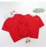 Custom Logo Women's Summer T Shirt Mommy And Me Clothing Matching Outfits For Family Clothes