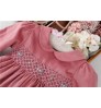Girls Baby Girl Smocked Dresses C20729 Winter Corduroy Little Baby Dresses For Girls Smocked Hand Made Blue Pink Outfit Kids Children Clothes Wholesale Bishop