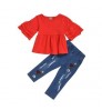 Bulk wholesale baby girls clothing set fashion kid clothing hot sale
