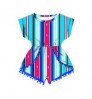 Customized Red Rose Stripe Printed Children's Summer Jumpsuit Little Girl Baby Clothes Cute Girls Clothing