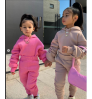 Unisex Children Custom Thick Kids Fall Girl Clothing Autumn Stacked long Sleeves Girl Boutique Clothing Sets Hoodie