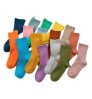 Wholesale cheap price high quality custom logo comfortable breathable cotton colorful kids socks pure color baby girl socks